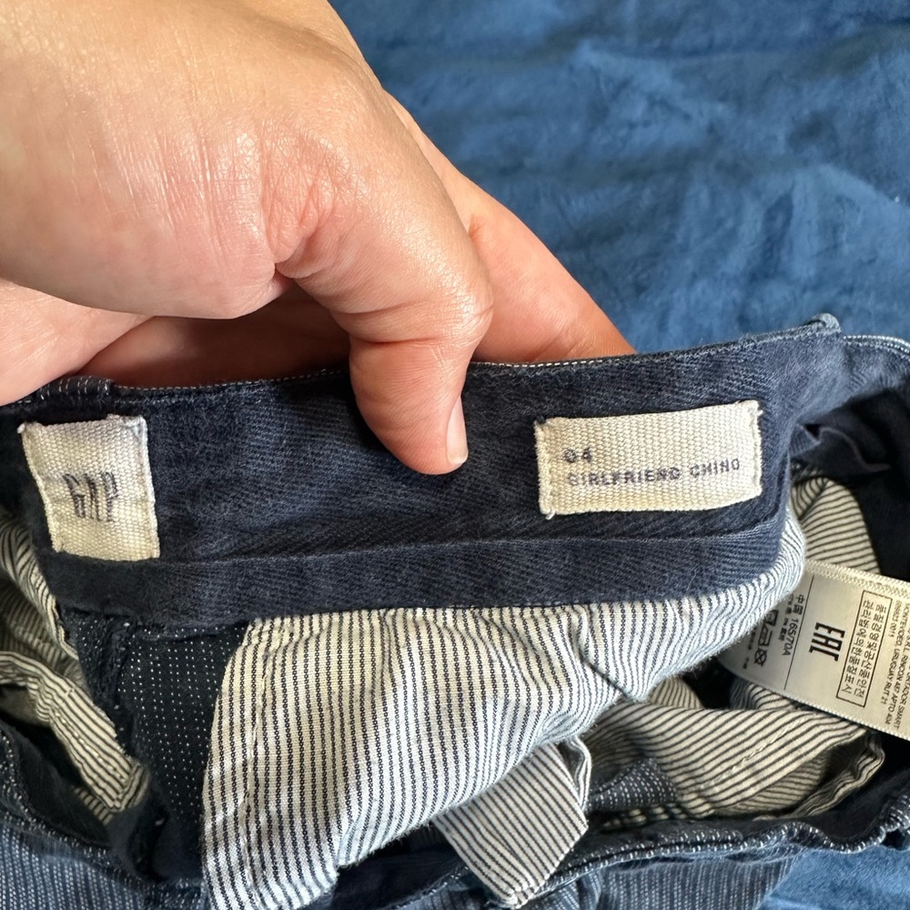 GAP Blue Girlfriend Chino Pants